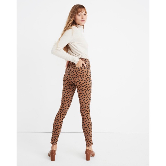 Madewell Denim - 10" High-Rise Skinny Jeans in Leopard Dot